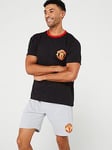 Manchester United Shorty PJ Set- Multi, Multi, Size L, Men