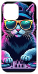 Coque pour iPhone 12 mini DJ Kitty HOUSE CHAT ARC-EN-CIEL