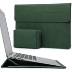 HYZUO 15-16 Inch Laptop Sleeve Case with Stand Feature for MacBook Pro 16 M4/M3/M2/M1 Pro/Max 2024-2019, XPS 15, MacBook Pro 15 2015-2012, Samsung Galaxy Book Flex/Pro 15, Midnight Green