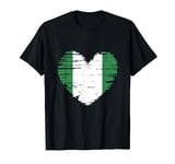 Nigeria Heart Nigerian Flag Nigerian Pride T-Shirt