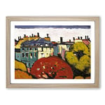 Landscape In Paris By Henry Lyman Sayen Classic Painting Framed Wall Art Print, Ready to Hang Picture for Living Room Bedroom Home Office Décor, Oak A2 (64 x 46 cm)