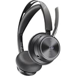 Poly Voyager Focus 2 Casque USB C certifié Microsoft Teams + adaptateur USB-C/A - Certification Microsoft Teams - Assistant Google - Siri - Stéréo - USB Type C - Filaire/sans fil - Bluetooth - 91 m -