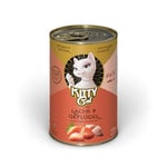 KITTY Cat Paté Saumon & Volaille, 6 x 400 g, Nourriture Humide pour Chat, sans céréales, avec Taurine, Huile de Saumon et Moule aux orles Vertes, Aliment Complet à Haute teneur en Viande, fabriqué en