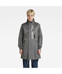 G Star Raw Womens G-Star RAW Fishtail Parka - Grey - Size Medium