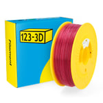 123-3D PLA Filament | Rosa | 1,75mm | 1kg | Transparent