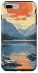 iPhone 7 Plus/8 Plus Rocky Mountain Lake Landscape Vintage Graphic Case