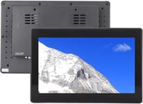 Moniteur à écran Tactile 8 Pouces, Mini Moniteur IPS 1280x720P avec HDMI/VGA/USB/AVI/R/L/BNC, écran Large 16:9 à écran Tactile Capacitif Mural, étanche IP65 (Prise UE)