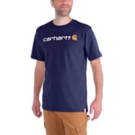 Carhartt Core Logo T-Shirt S/S Men Marin S - Fri frakt