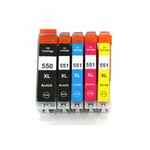 NonOEM Ink Cartridges PGI550 / CLI551 for Canon MG5750 MG5751 TS5050 TS5051