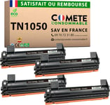 Comete, Marque França - Tn1050 - 4 Toners Compatibles Avec Brother Tn-1050 - Pour Brother Dcp-1510 Dcp-1512 Dcp-1610W Dcp-1612W Hl-1112 Hl-1210W Mfc-1810 Mfc-1910W (4 Noir)