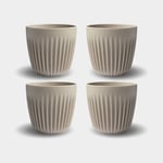 Huskee Kaffekopp HuskeeCup 6oz Natural, återvunnet kaffeskal, beige, 17.5 cl / 175 ml, 4-pack