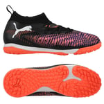 PUMA Future 8 Match + Mid TT Unlimited - Svart/Vit/Glowing Red Barn - Turf (TF), storlek 38