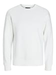 JACK&JONES Men's JJESTAR Basic Sweat Crew Neck Sweatshirt, Cloud Dancer, XXL