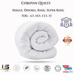 Hollowfibre Duvet King 15 Tog Quilt Bedding Corovin Warm Winter New Luxury Soft