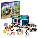 LEGO Friends Horse Show Trailer 41722 Building Kit; Dream Horsebox for Little Animal-Lovers; Includes Emma Mini-Doll and Lots of Horse Toy Accessories; Birthday Gift for Kids Aged 8+ (989 Pieces)