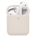 Apple AirPods (1. & 2. Gen.) Tunn silikonfodral - beige