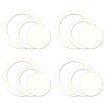 Wallpops Lot de 4 Stickers muraux en Forme de Cercles concentriques pour Chambre de bébé Blanc Ivoire