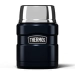 Thermos Stainless King Food Flask, 470ml Capacity - Sleek Multi- Purpose Flask for Daily Food Prep - Durable Stainless Steel with Classic Midnight Blue Finish - Ideal for On-the-Go Meals & Drinks