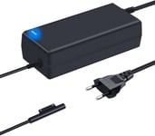 Chargeur Surface Pro 65W 15V 4A Surface Chargeur D¿Alimentation Ordinateur Portable Pour Microsoft Surface Laptop,Surface Book,Surface Pro 3/4/5/6/7/X,Surface Go