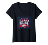 Womens God bless America Speech Costume for Boys and Girls V-Neck T-Shirt