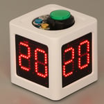 Poker Shot Clock Seconds Countdown Rechargeable 1.4in 4 Sides Cube Timer For SLS