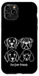 iPhone 11 Pro Dog Face Breeds Fur-Ever Friends Cute Puppy Pet Lover Case