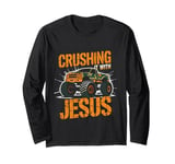 Crushing It With Jesus Christian Monster Truck Jesus Long Sleeve T-Shirt