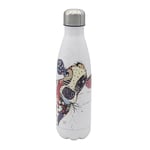 Lesser & Pavey 500ml Stainless Steel Water Bottle | Eco Friendly Stainless Steel Bottle With Lid & Carry Handle | Connie Cow Stainless Steel Bottles For Office, Sports or On The Go - Bug Art