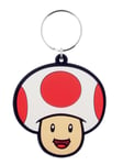 Super Mario Keyring Toad White 5.5x5.5cm