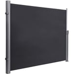 Paravent extérieur Alu Store latéral 300 x 200cm Auvent rétractable Paravent retractable - Anthracite GSA200G