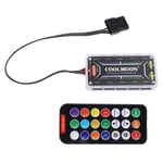 COOLMOON RGB Color Change Controller 10X6Pin Fläkt 2X4Pin Light Bar 12V 5A LED Color Intelligent Controller