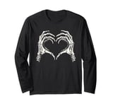 Skeleton Hands Heart Shape Gothic Halloween Creepy Long Sleeve T-Shirt