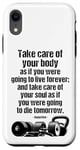 iPhone XR Motivational Gym Quote Care For Body & Soul Fitness Training Case