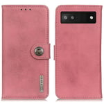 KHAZNEH Google Pixel 7A 5G Plånboksfodral Cowhide - Rosa