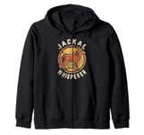 Jackal Whisperer Vintage Classic Retro Animal Love Zip Hoodie