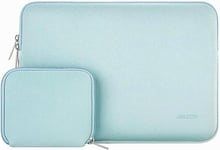 Housse Compatible Avec Macbook Air 15 M3 A3114 M2 A2941 2023 2024/Pro 15, Surface Laptop 15, Dell Xps 15, Hp Stream 14 Pouces, Laptop Sleeve Néoprène Sac Avec Petite Pochette, Menthe Verte