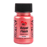 ideen mit herz Royal Flash | peinture métallique acrylique | brillance métallique, avec de fines particules de paillettes | séchage rapide | à base d'eau | 50 ml (rouge corail)