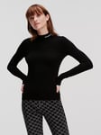 Karl Lagerfeld Womens Classic Turtle Neck - Black - Size Medium