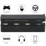 PS4 Slim USB Hub Adaptateur D'extension 4 Ports, Connecteur d'adaptateur de Chargeur Hub pour Sony Playstation PS4 Slim Console de