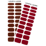 Love'n Layer Fall Kit Hand Chocolate Brown & Burgundy Red