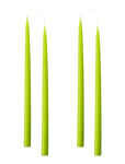 Kunstindustrien Hand Dipped Candles, 4 Pack Gul