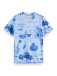 Scotch & Soda Women's Printed Regular fit T-Shirt, Journey of The Free Mind Blue 7366, S