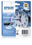 Original Epson 27 Series Colour Alarm Clock Multipack Ink for WorkForce Printers