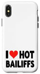 iPhone X/XS I Love Hot Bailiffs - Heart - Court Jury Judge Law Lawyer Case