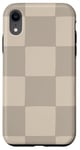 Coque pour iPhone XR Beige clair classique à carreaux Grand damier Beige clair