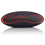 TD® mini enceinte portable puissant waterproof ovale smartphone bluetooth usb noir rouge haut parleur appels mains libres usb téléph