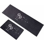 Fei Yu - Tapis Cuisine Antidérapant 2 Pièces, Absorbant Eau Tapis pour entrée de Salle de Bain, Paillasson Tapis de Sol Cuisine Devant Evier 1 l