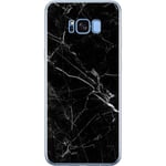 Samsung Galaxy S8+ Läpinäkyvä Puhelinkotelo Svart marmor