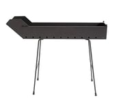 CRUCCOLINI BA13 Barbecue arrosticini à Charbon, Noir, 71 x 13 x 51 CM