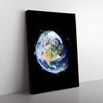 The Beauty Of Planet Earth Modern Canvas Wall Art Print Ready to Hang, Framed Picture for Living Room Bedroom Home Office Décor, 76x50 cm (30x20 Inch)